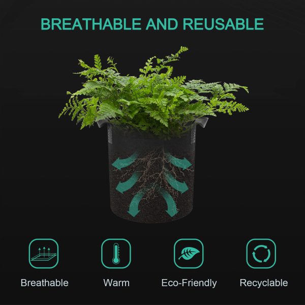 Lot de 5 Sacs de culture de 5 gallons (±19L) Mars Hydro
