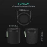 Lot de 5 Sacs de culture de 5 gallons (±19L) Mars Hydro