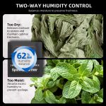Auto-Cure Smart Jar de 2L Spider Farmer® | Pot de conservation sous vide avec couvercle intelligent pour conservation et affinage | Lot de 4 sachets bidirectionnels à 62% d'humidité
