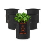 Lot de 5 sacs de culture en tissu de 20L – pots de plantes respirants et réutilisables Spider Farmer