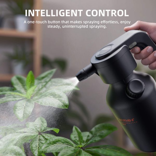 Pulvérisateur électrique 2L Spider Farmer® - Rechargement rapide (type C), vaporisateur automatique One-Touch avec tasse à mesurer pour l'arrosage intérieur et extérieur du jardin