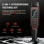 Kit de mesure hydroponique du PH 5-en-1 Spider Farmer® - PH, EC, TDS, température et salinité