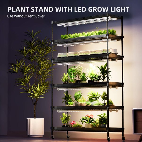 Étagère de culture 6 niveaux 110x40x180cm Spider Farmer - éclairage horticole LED 220W - Tente 1680D - Idéal pour germination et bouturage