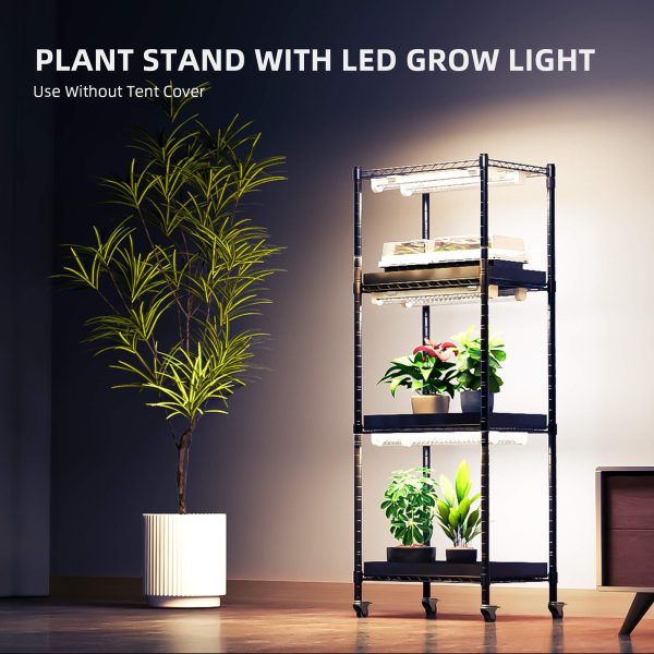 Étagère de culture 4 niveaux 40x30x120cm Spider Farmer - éclairage horticole LED 54W - Tente 1680D - Idéal pour germination et bouturage