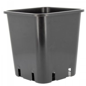 Pot carré noir 11L - 25 x 25 x 26.5cm - Pasquini & Bini