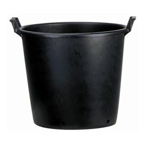Pot rond noir - Ø45cm - 35L avec poignées - Pasquini & Bini