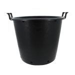 Pot rond noir - Ø55cm - 70L avec poignées - Pasquini & Bini