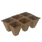 4 Plaques de 6 Pots carrés en fibre de coco 6cm (24 pots) - Romberg