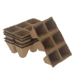 Plaques de 6 Pots carrés en fibre de coco 5cm - Lot de 6 (36 pots) - Romberg