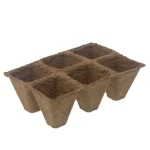 6 Plaques de 6 Pots carrés en fibre de coco 5cm (36 pots) - Romberg