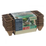 8 Plaques de 18 Pots carrés en fibre de coco 5cm (144 pots) - Romberg