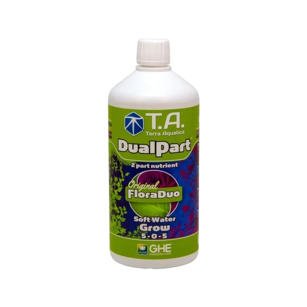 DualPart Grow 1L - Eau douce - Engrais de croissance minéral - Terra Aquatica