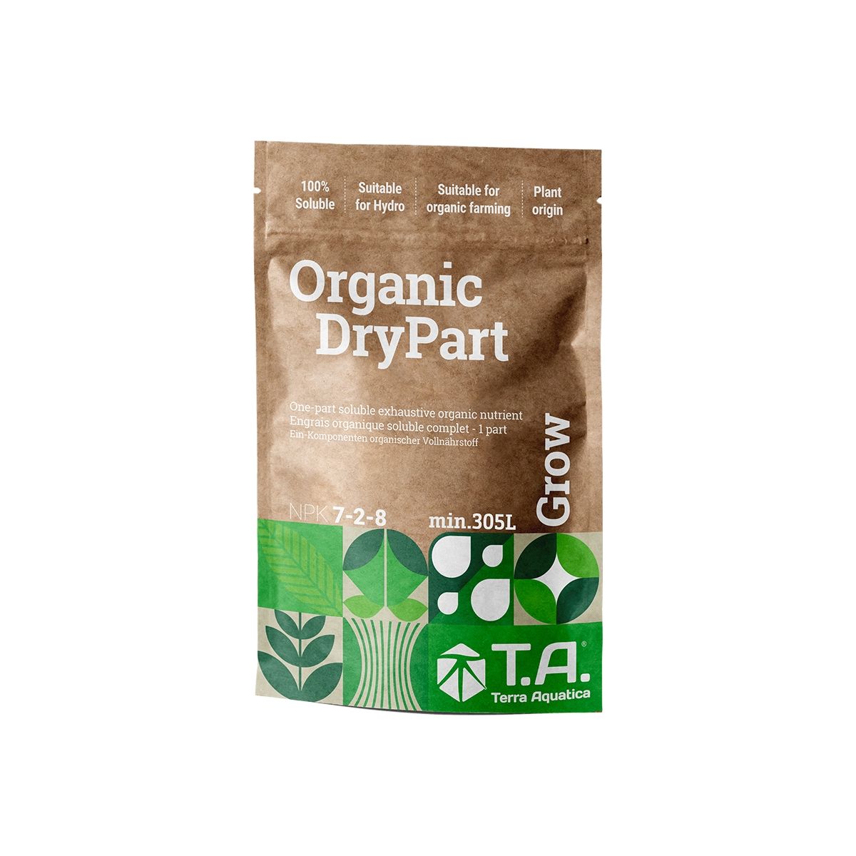 DPOG0400 Organic DryPart Grow 400g - Engrais de croissance en poudre - Terra Aquatica