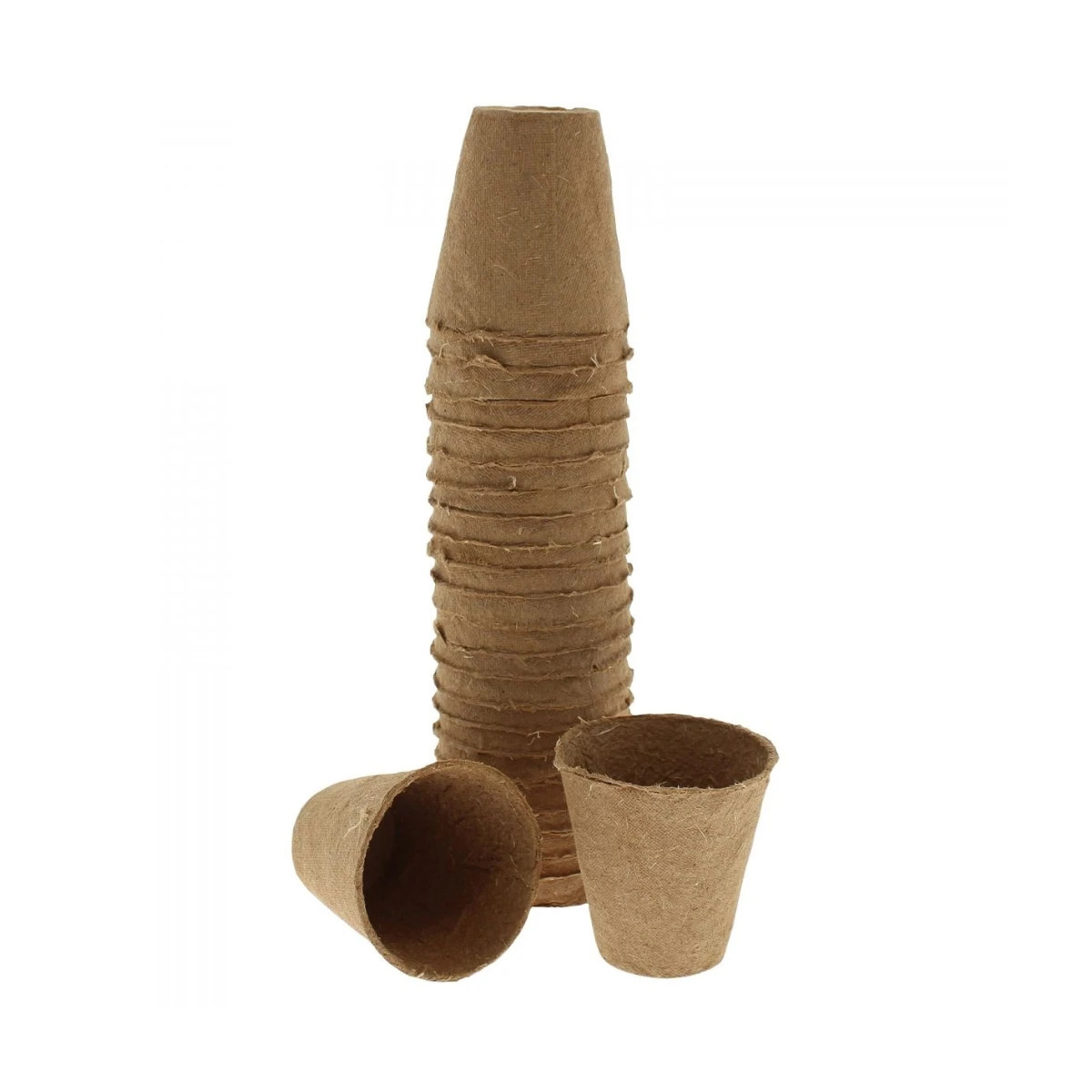 GAR-0006 Pots ronds en fibre - Ø6cm - Lot de 24 - Garland Products