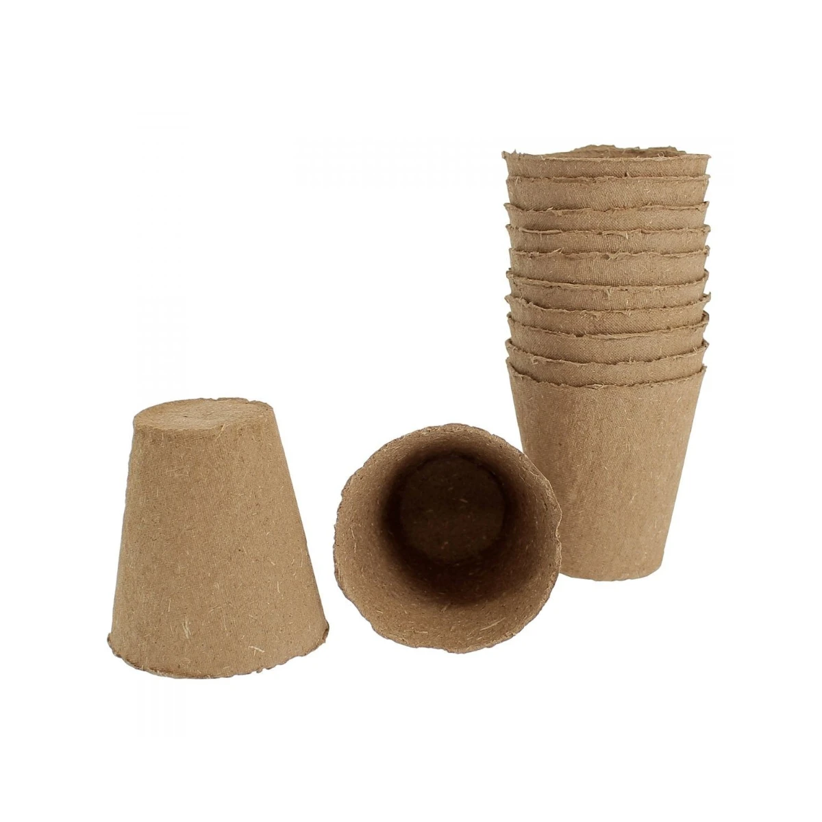 GAR-0001 Pots ronds en fibre - Ø8cm - Lot de 12 - Garland Products