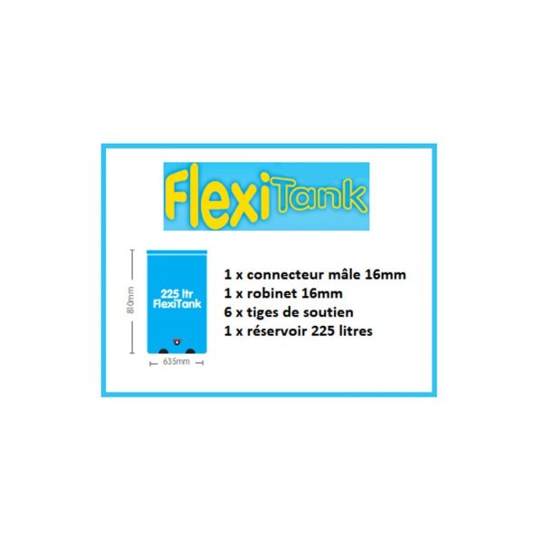 SYSTEME 16 POT 15L + RESERVOIR SOUPLE FLEXITANK 225L AUTOPOT