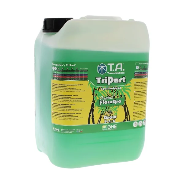 TriPart Grow 10L - Engrais de croissance minéral - Terra Aquatica