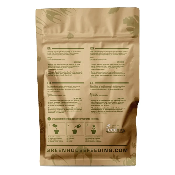 BioGrow Powder Feeding 1kg - Engrais de croissance biologiques - Green House Feeding