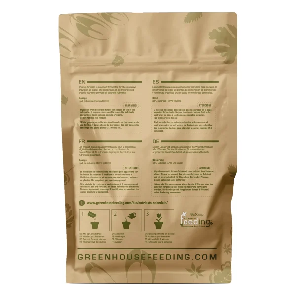 5kg - Engrais de croissance biologiques - Green House Feeding