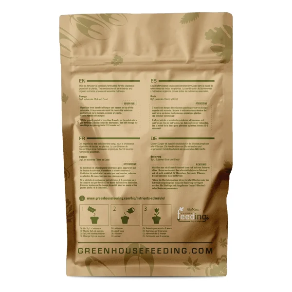 BioGrow Powder Feeding 500g - Engrais de croissance biologiques - Green House Feeding