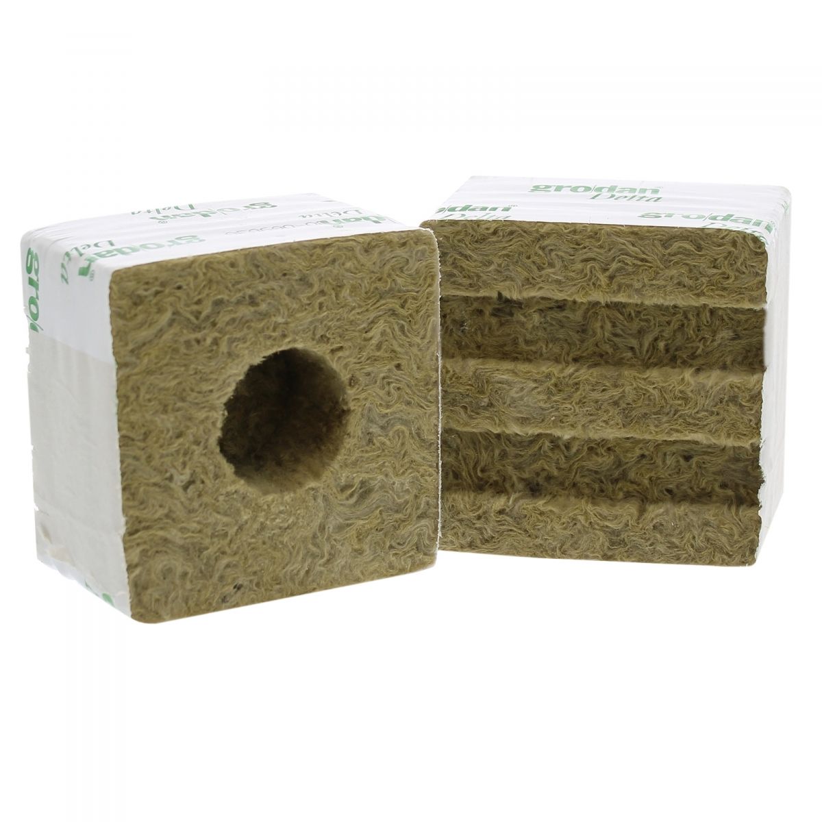 ALR11P Cubes de laine de roche - 100x100x65mm - 40/40 - Carton de 216 pièces - Grodan DELTA