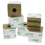 Cubes de laine de roche - 75x75x65mm - 25/35 - Carton de 384 pièces - Grodan DELTA