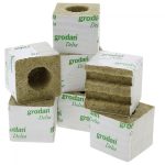 Cubes de laine de roche - 75x75x65mm - 40/40 - Carton de 384 pièces - Grodan DELTA