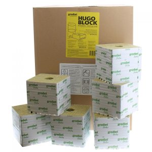 Cubes de laine de roche - 150x150x142mm - 40/40 - Carton de 48 pièces - Grodan DELTA