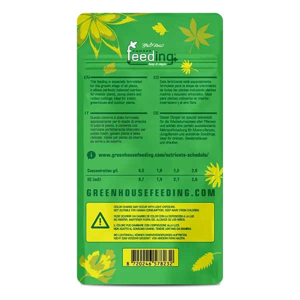 Grow Powder Feeding 125g - Engrais de croissance sec - Green House Feeding