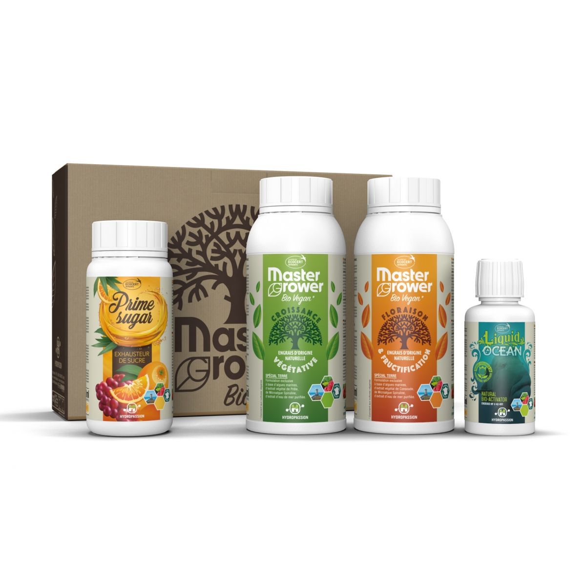 HBVP0500 Pack Master Grower Bio Vegan - Pack complet engrais et booster - Hydropassion