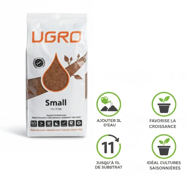 Small 11L - 650g - Brique de coco - UGro Coco